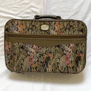 Jordache vintage tapestry luggage suitcase